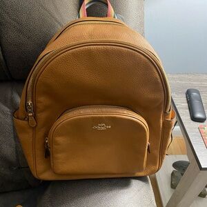 Coach Brown Leather Backpack